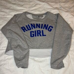 Adidas Gray Running Girl Sweatshirt